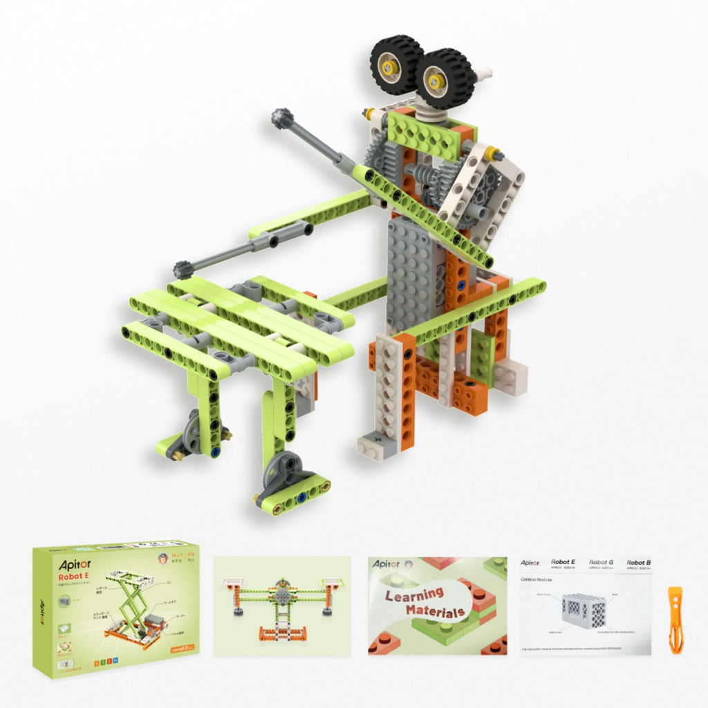 Apitor Robot-E STEM學習初階14合1機械人-STEM玩具-Kidrise🧒🏻STEM香港教育玩具｜STEAM科學實驗玩具｜STEM幼兒教育玩具｜啟智早教玩具｜蒙特梭利教具