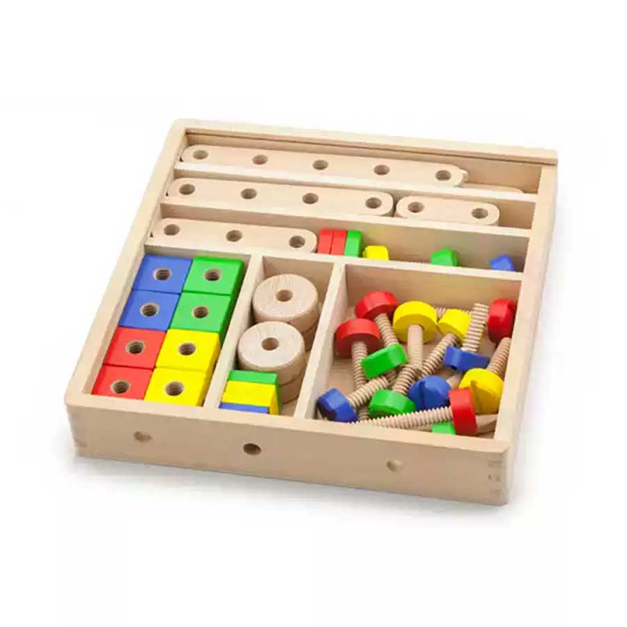 【觀塘自取】VIGA早教益智木製螺絲拼砌組合盒-STEM玩具-Kidrise🧒🏻STEM香港教育玩具｜STEAM科學實驗玩具｜STEM幼兒教育玩具｜啟智早教玩具｜蒙特梭利教具