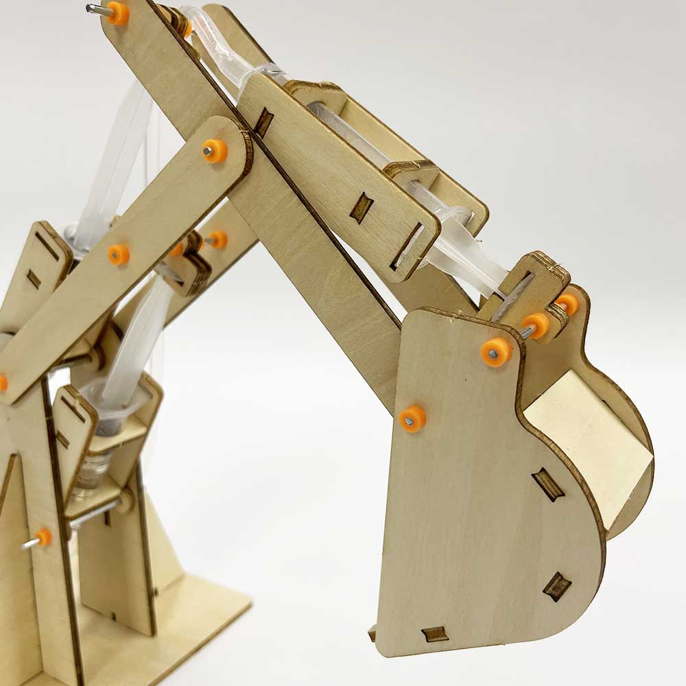 Kidrise STEM教學木模型玩具｜液壓挖掘機木模型玩具-STEM玩具-Kidrise🧒🏻STEM香港教育玩具｜STEAM科學實驗玩具｜STEM幼兒教育玩具｜啟智早教玩具｜蒙特梭利教具