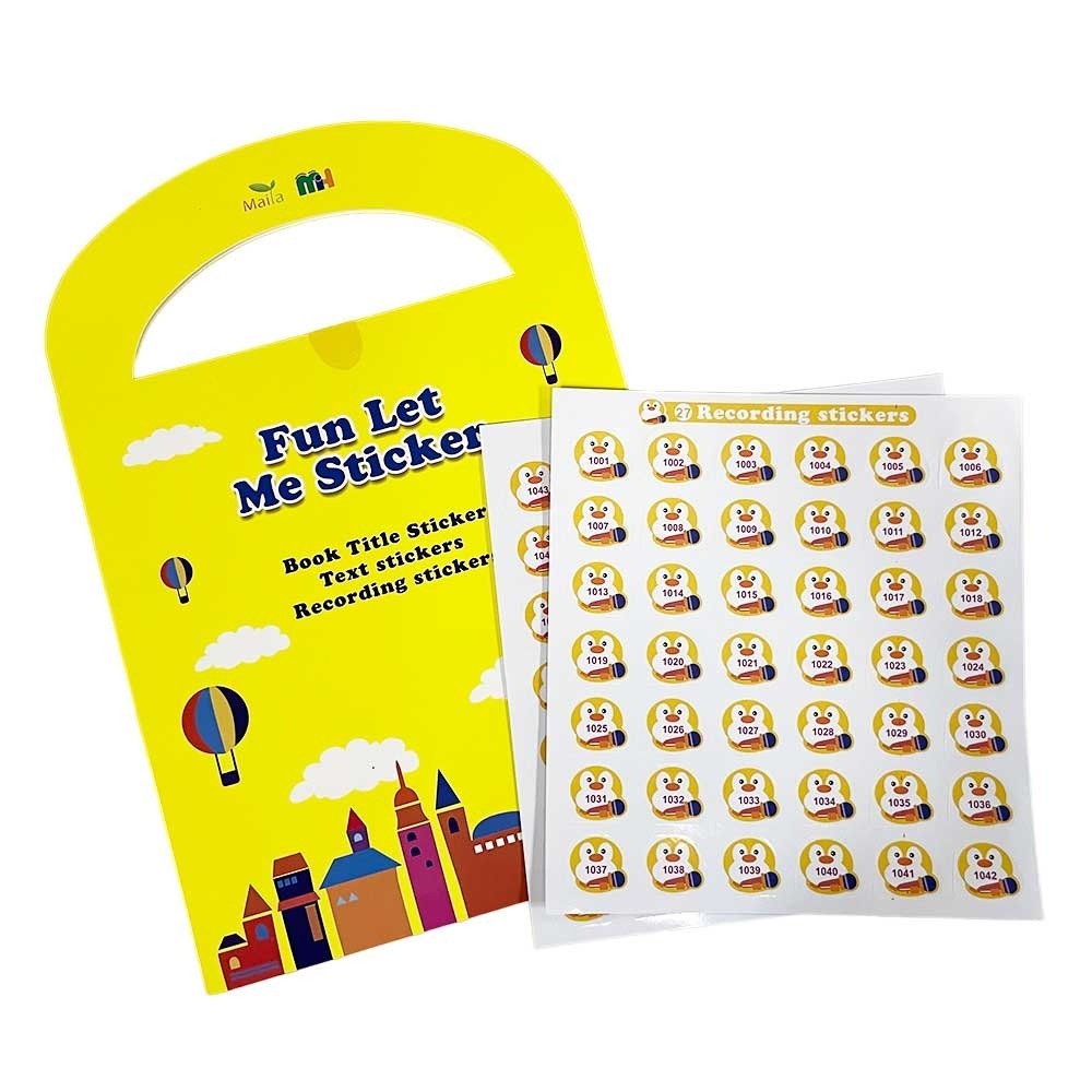 Kidrise幼兒點讀錄音貼紙10張（420顆貼紙）-蒙特梭利玩具-Kidrise🧒🏻STEM香港教育玩具｜STEAM科學實驗玩具｜STEM幼兒教育玩具｜啟智早教玩具｜蒙特梭利教具 Main image