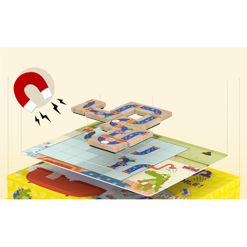 Pinwheel "Where's My Water?" Logic Thinking Path Planning Board Game (Kids' Educational Wooden Toy)