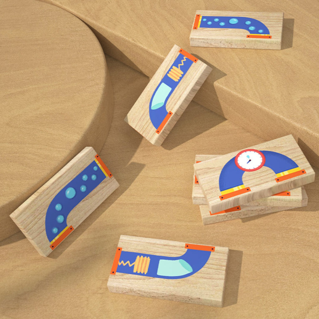 Pinwheel "Where's My Water?" Logic Thinking Path Planning Board Game (Kids' Educational Wooden Toy)