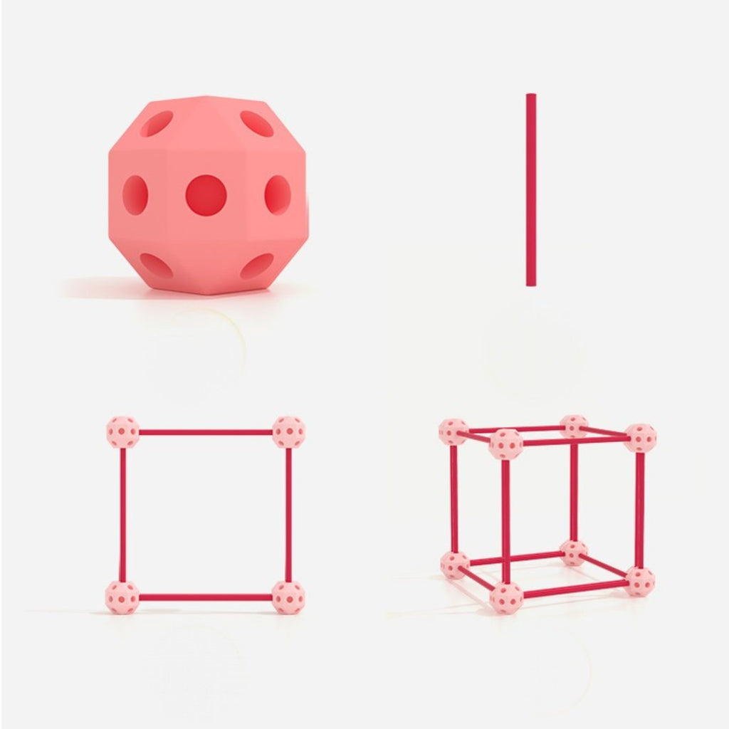 Pinwheel 小小幾何構建師 大型立體空間建築積木玩具 (附收納袋)