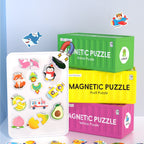 Pinwheel 幼兒啟蒙磁石拼圖 兒童早教益智玩具 (大塊防吞嚥設計/附收納鐵盒)