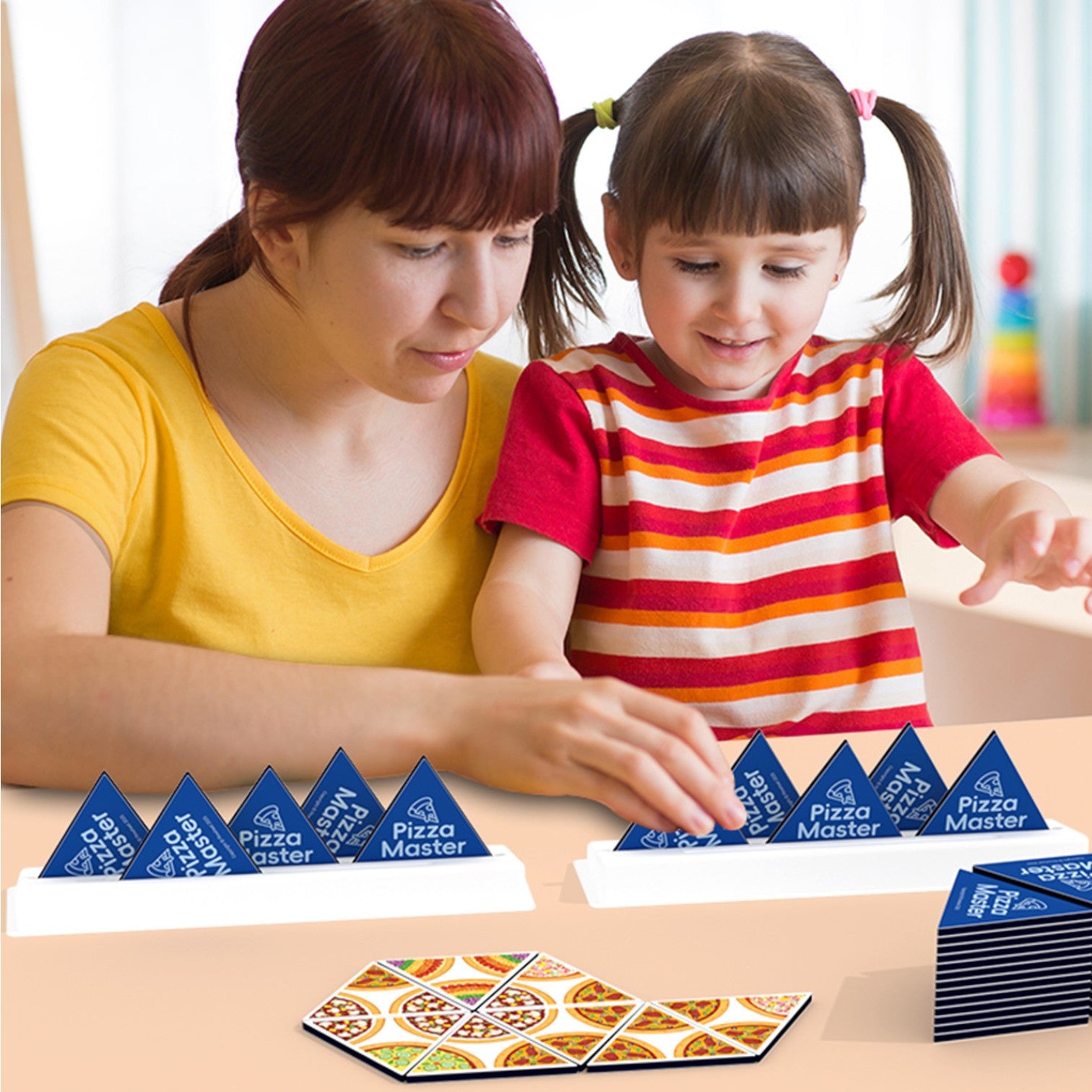 Pinwheel Pizza Master Matching Game - Educational Tabletop Game for Kids (2-4 Players)