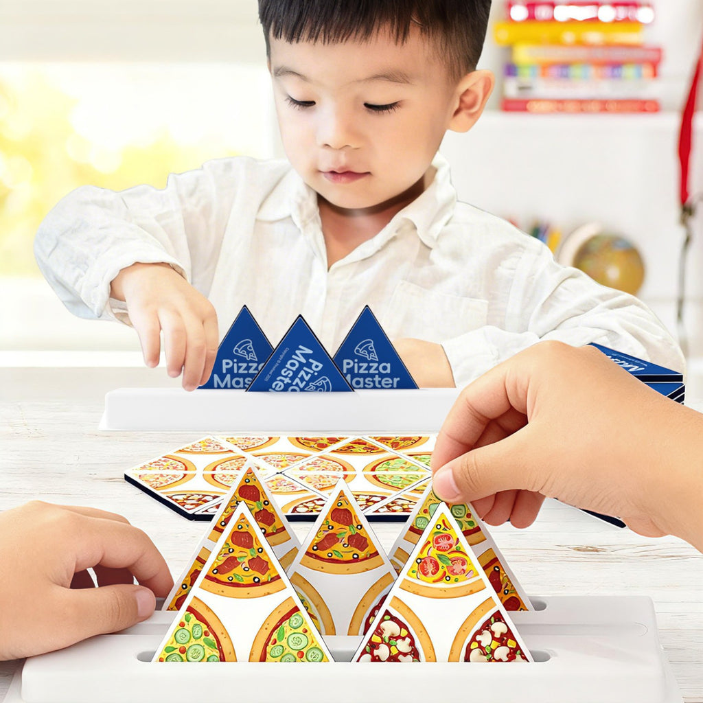 Pinwheel Pizza Master Matching Game - Educational Tabletop Game for Kids (2-4 Players)