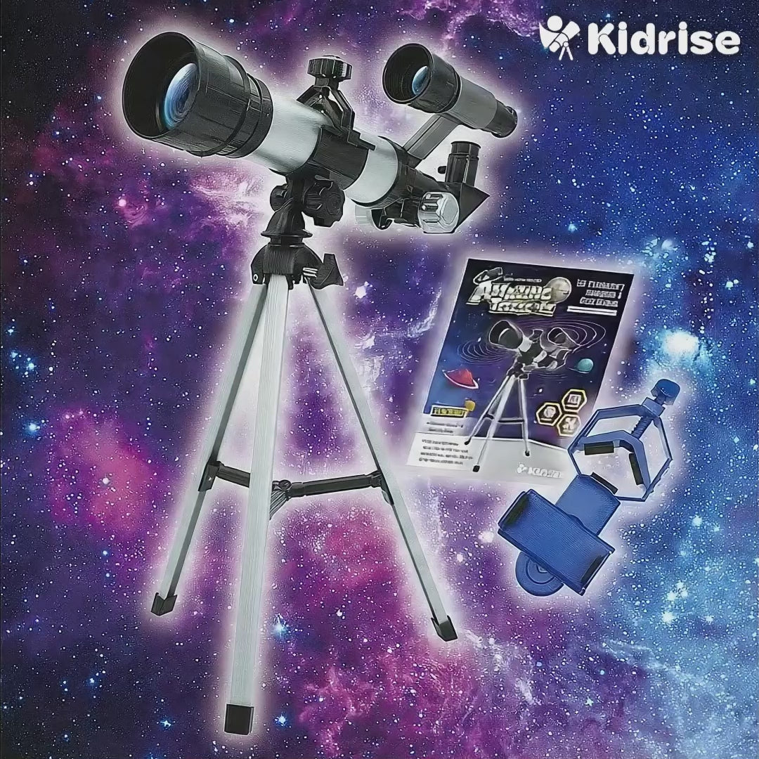Kidrise Astronomy Science STEAM Children 60x Refraction Astronomy Stargazing Telescope: Amazing Telescope (with mobile phone holder, stargazing guide book)