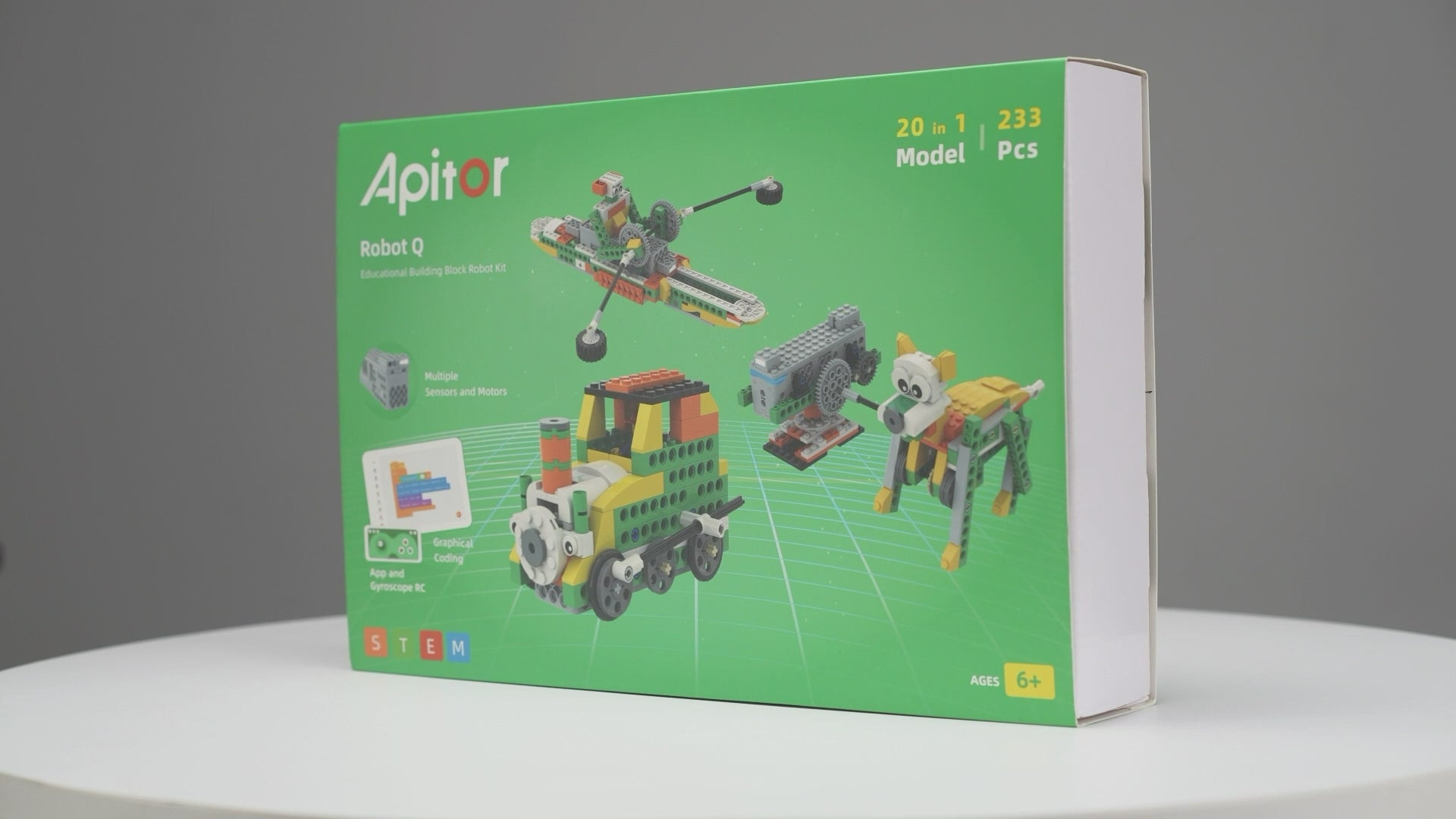 Apitor Robot-Q STEM編程學習初階20合1機械人 (Scratch應用程式智能遙控)