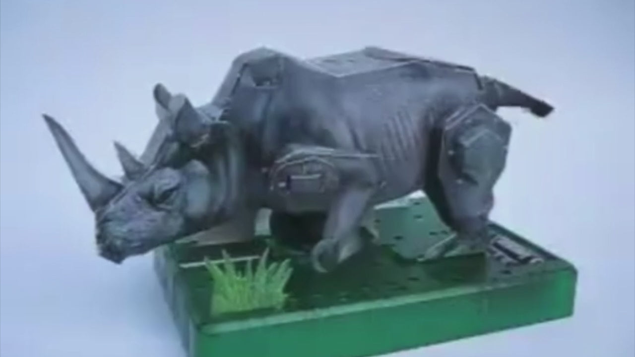 PANGM電動3D立體免裁剪STEM摺紙模型 (犀牛)-STEM玩具-Kidrise🧒🏻STEM香港教育玩具｜STEAM科學實驗玩具｜STEM幼兒教育玩具｜啟智早教玩具｜蒙特梭利教具