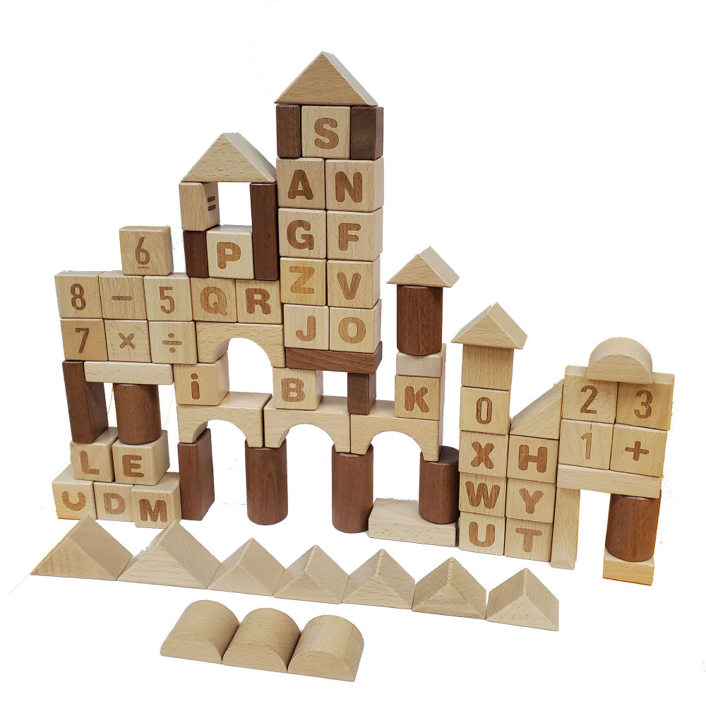 Galaxy Way 30-748 英文數字幼兒積木 (80塊積木)-蒙特梭利玩具-Kidrise🧒🏻STEM香港教育玩具｜STEAM科學實驗玩具｜STEM幼兒教育玩具｜啟智早教玩具｜蒙特梭利教具 主圖