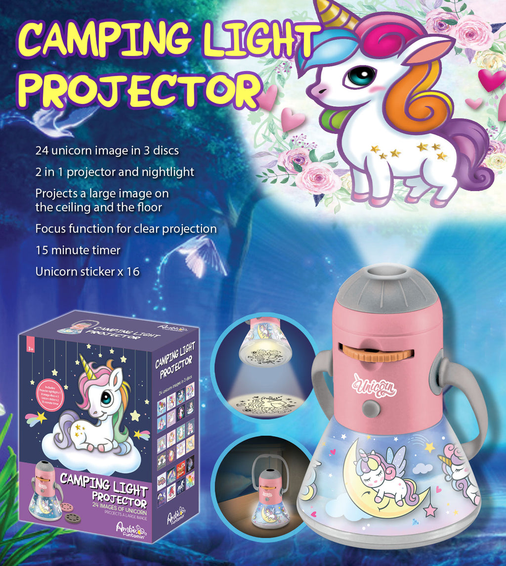 Ambo Funtamin 獨角獸投影露營燈-STEM玩具-Kidrise🧒🏻STEM香港教育玩具｜STEAM科學實驗玩具｜STEM幼兒教育玩具｜啟智早教玩具｜蒙特梭利教具