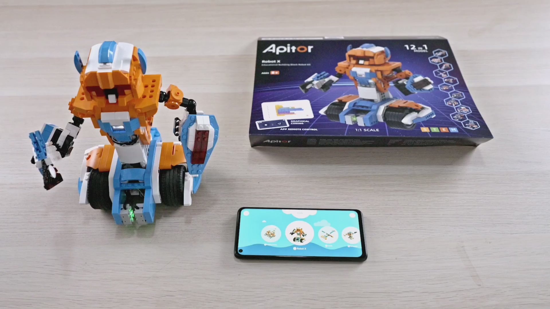 Apitor Robot-X STEM編程學習12合1機械人 (Scratch應用程式智能遙控)