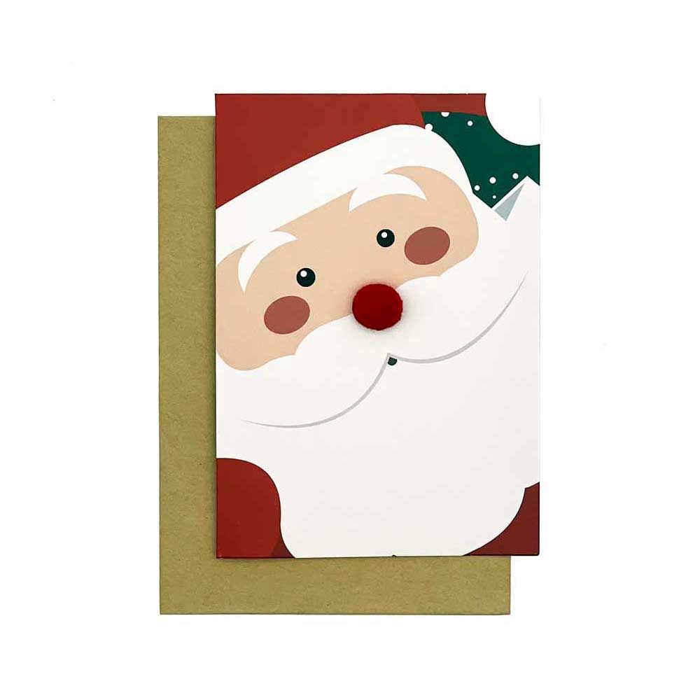 送禮聖誕賀卡 (絨粒鼻子聖誕老人款式)-增值服務-Kidrise🧒🏻STEM香港教育玩具｜STEAM科學實驗玩具｜STEM幼兒教育玩具｜啟智早教玩具｜蒙特梭利教具