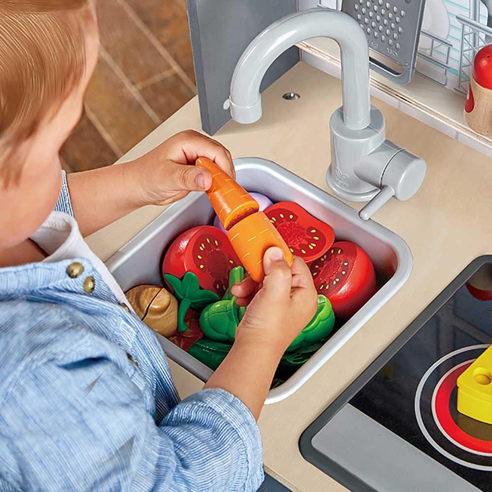 Hape E3166木製聲光電玩小廚房煮飯仔🍳STEM玩具-STEM玩具-Kidrise🧒🏻STEM香港教育玩具｜STEAM科學實驗玩具｜STEM幼兒教育玩具｜啟智早教玩具｜蒙特梭利教具