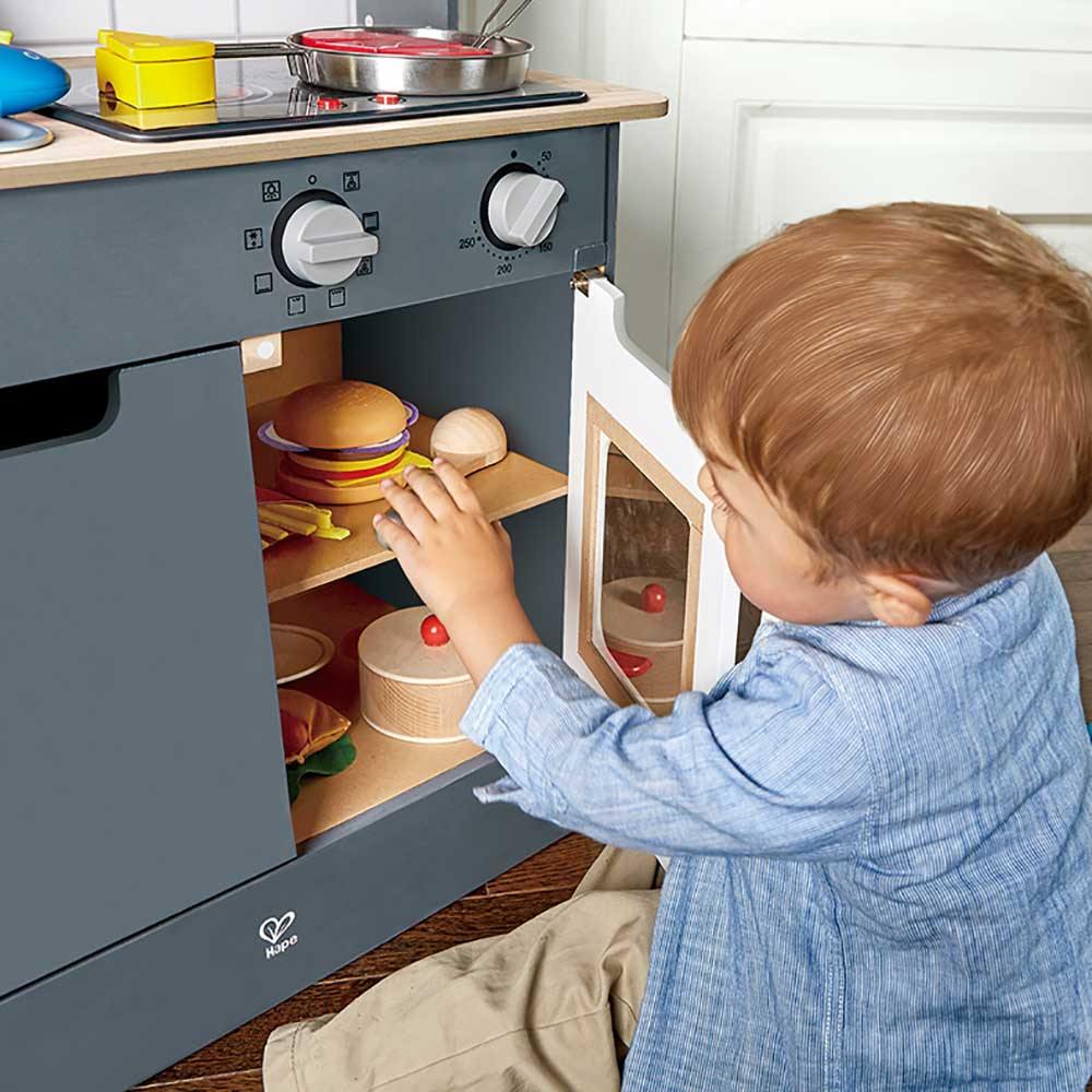 Hape E3166木製聲光電玩小廚房煮飯仔🍳STEM玩具-STEM玩具-Kidrise🧒🏻STEM香港教育玩具｜STEAM科學實驗玩具｜STEM幼兒教育玩具｜啟智早教玩具｜蒙特梭利教具