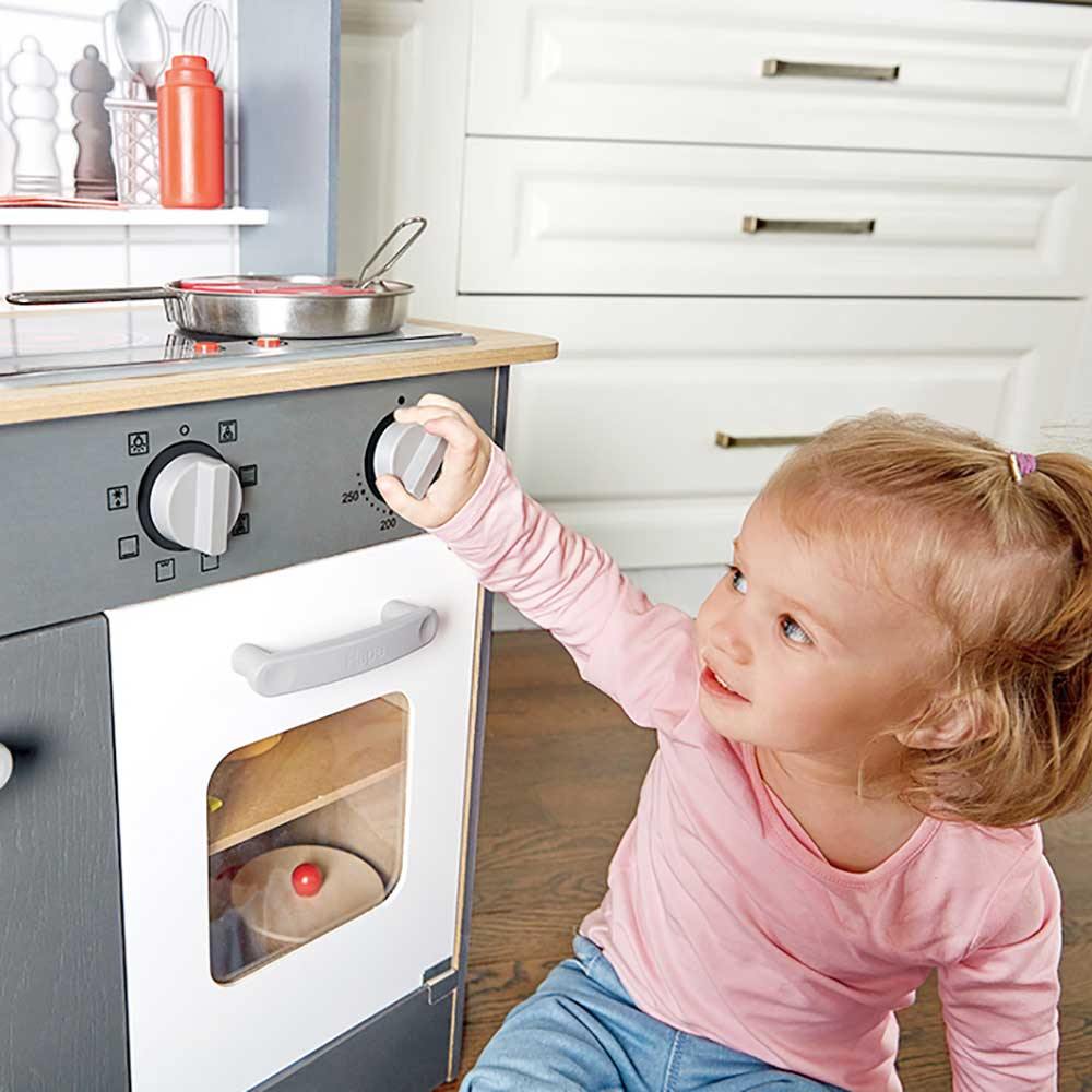 Hape E3166木製聲光電玩小廚房煮飯仔🍳STEM玩具-STEM玩具-Kidrise🧒🏻STEM香港教育玩具｜STEAM科學實驗玩具｜STEM幼兒教育玩具｜啟智早教玩具｜蒙特梭利教具