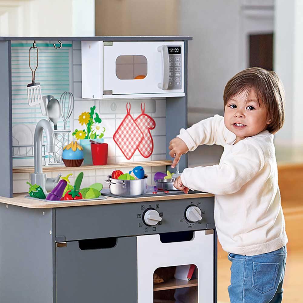 Hape E3166木製聲光電玩小廚房煮飯仔🍳STEM玩具-STEM玩具-Kidrise🧒🏻STEM香港教育玩具｜STEAM科學實驗玩具｜STEM幼兒教育玩具｜啟智早教玩具｜蒙特梭利教具