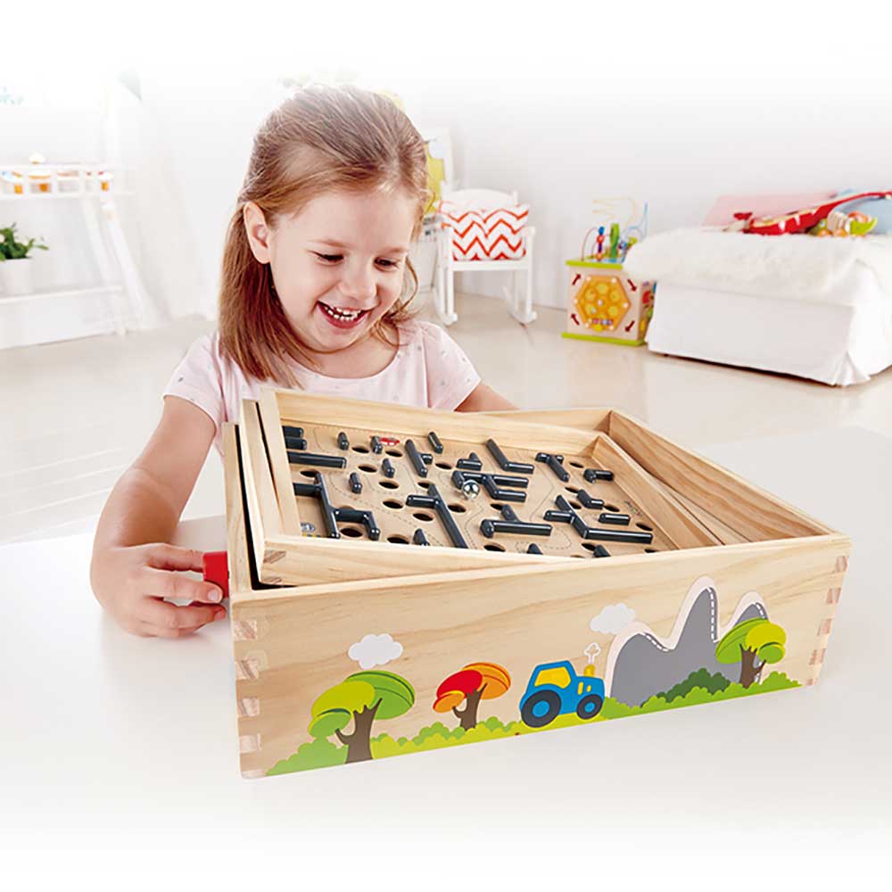 Hape E8355木製走珠超級迷宮-STEM玩具-Kidrise🧒🏻STEM香港教育玩具｜STEAM科學實驗玩具｜STEM幼兒教育玩具｜啟智早教玩具｜蒙特梭利教具