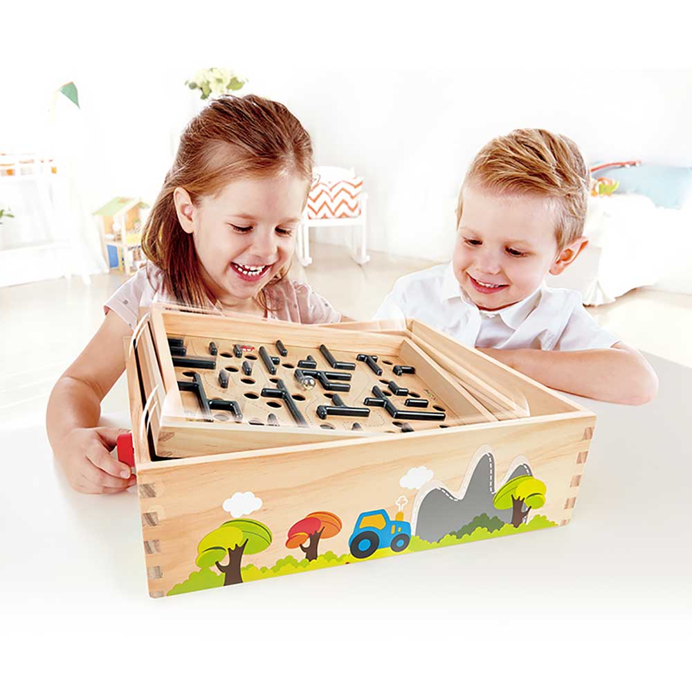 Hape E8355木製走珠超級迷宮-STEM玩具-Kidrise🧒🏻STEM香港教育玩具｜STEAM科學實驗玩具｜STEM幼兒教育玩具｜啟智早教玩具｜蒙特梭利教具