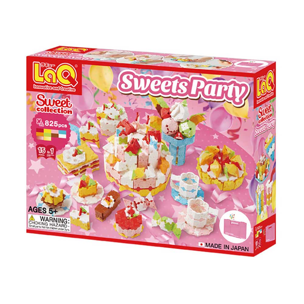 日本LaQ兒童益智拼裝積木玩具(Sweets Party 甜品派對｜825片)-STEM玩具-Kidrise🧒🏻STEM香港教育玩具｜STEAM科學實驗玩具｜STEM幼兒教育玩具｜啟智早教玩具｜蒙特梭利教具 主圖