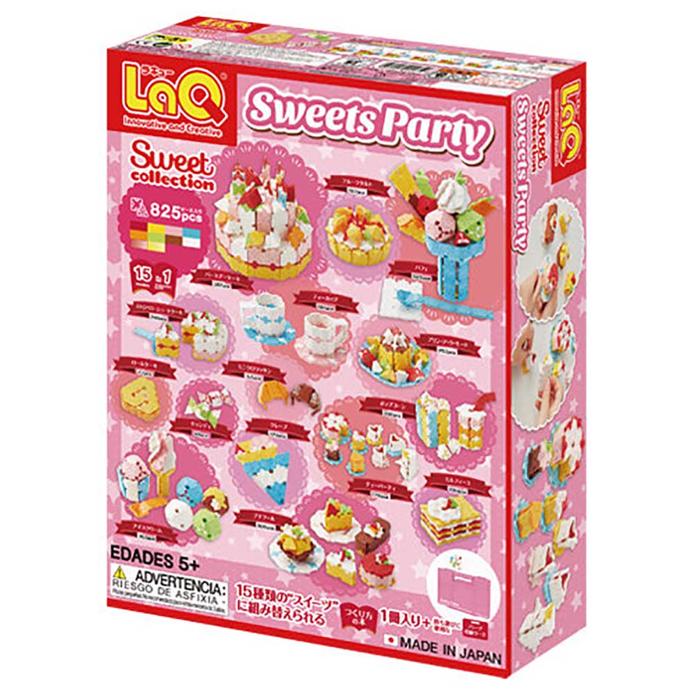 日本LaQ兒童益智拼裝積木玩具(Sweets Party 甜品派對｜825片)-STEM玩具-Kidrise🧒🏻STEM香港教育玩具｜STEAM科學實驗玩具｜STEM幼兒教育玩具｜啟智早教玩具｜蒙特梭利教具