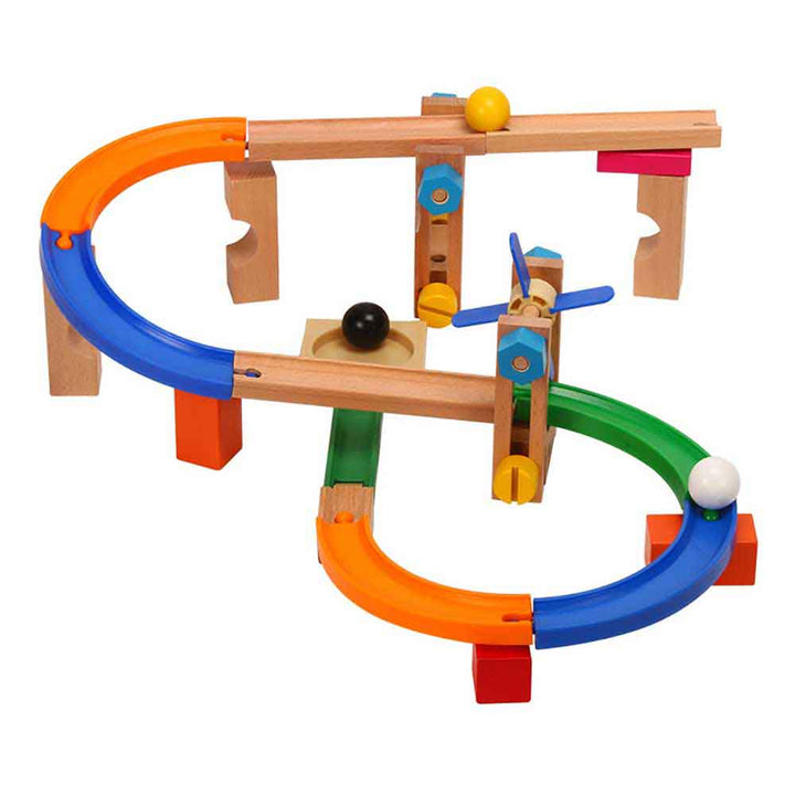 Educational STEM Wooden Slide Roller Coaster | 🎢Wooden Buildi