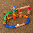 樹寶寶📜教育STEM木感滑梯滾球過山車🎢木製積木玩具-STEM玩具-Kidrise🧒🏻STEM香港教育玩具｜STEAM科學實驗玩具｜STEM幼兒教育玩具｜啟智早教玩具｜蒙特梭利教具