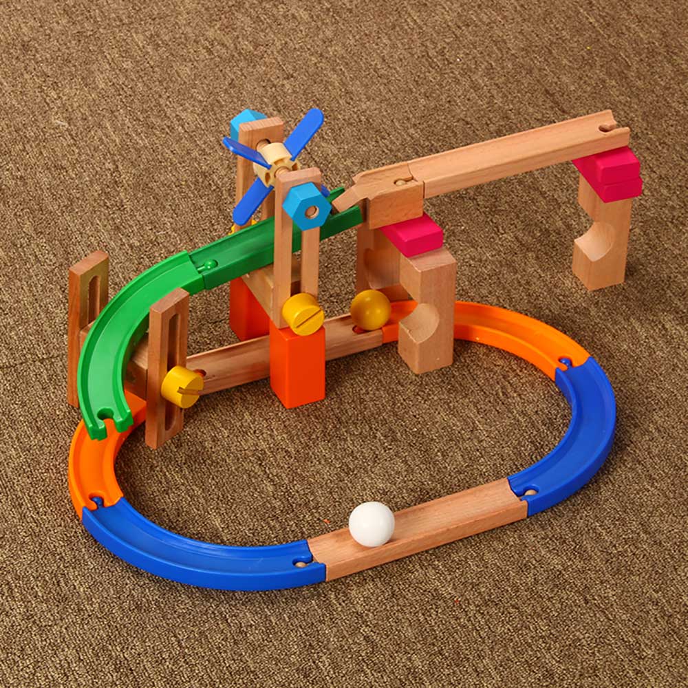 樹寶寶📜教育STEM木感滑梯滾球過山車🎢木製積木玩具-STEM玩具-Kidrise🧒🏻STEM香港教育玩具｜STEAM科學實驗玩具｜STEM幼兒教育玩具｜啟智早教玩具｜蒙特梭利教具