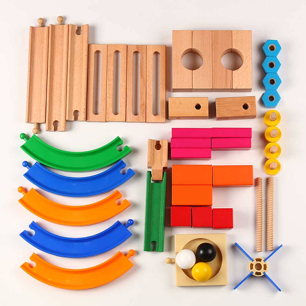 樹寶寶📜教育STEM木感滑梯滾球過山車🎢木製積木玩具-STEM玩具-Kidrise🧒🏻STEM香港教育玩具｜STEAM科學實驗玩具｜STEM幼兒教育玩具｜啟智早教玩具｜蒙特梭利教具