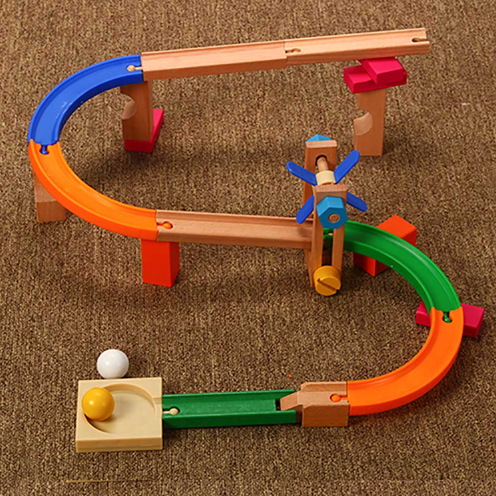 樹寶寶📜教育STEM木感滑梯滾球過山車🎢木製積木玩具-STEM玩具-Kidrise🧒🏻STEM香港教育玩具｜STEAM科學實驗玩具｜STEM幼兒教育玩具｜啟智早教玩具｜蒙特梭利教具