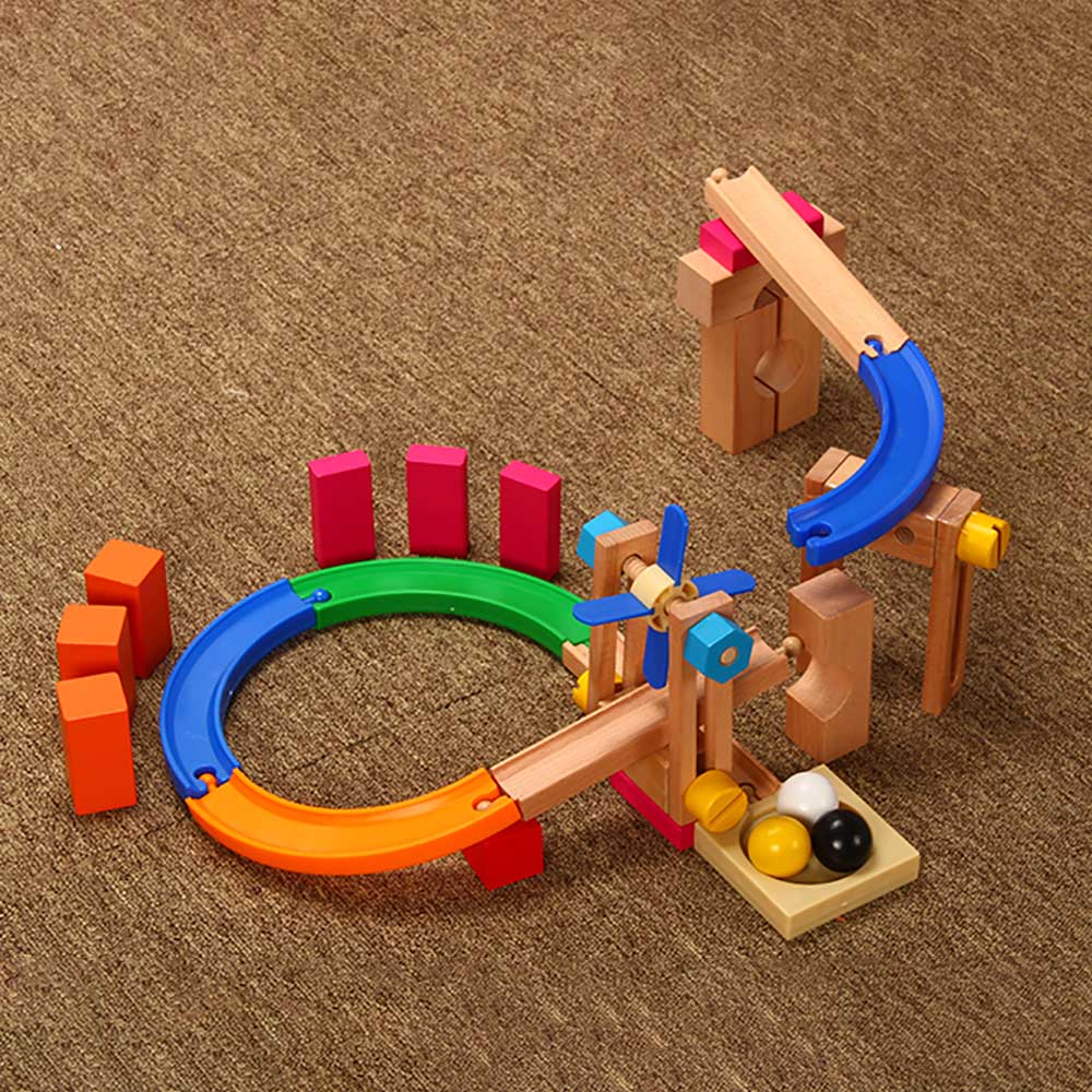 樹寶寶📜教育STEM木感滑梯滾球過山車🎢木製積木玩具-STEM玩具-Kidrise🧒🏻STEM香港教育玩具｜STEAM科學實驗玩具｜STEM幼兒教育玩具｜啟智早教玩具｜蒙特梭利教具