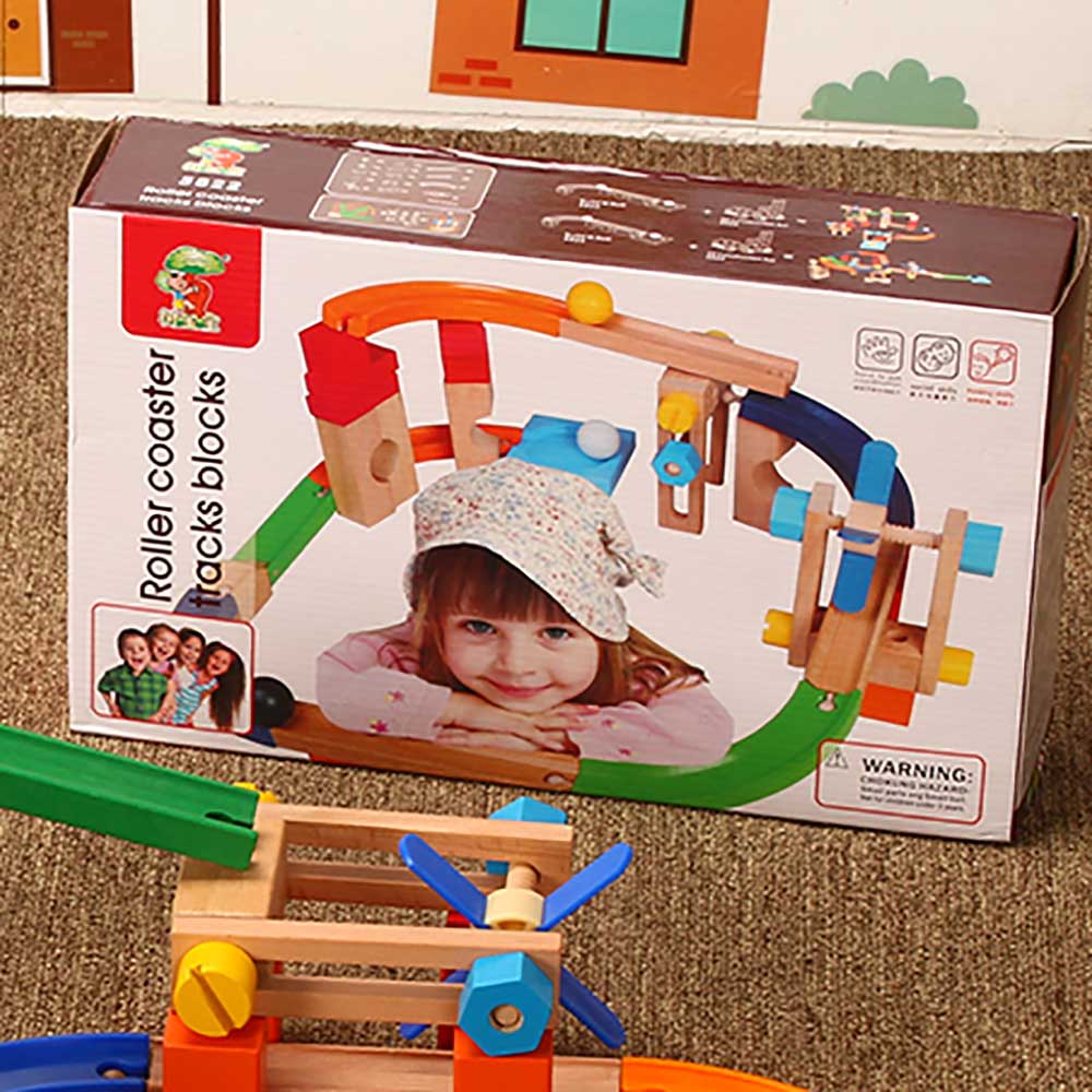 樹寶寶📜教育STEM木感滑梯滾球過山車🎢木製積木玩具-STEM玩具-Kidrise🧒🏻STEM香港教育玩具｜STEAM科學實驗玩具｜STEM幼兒教育玩具｜啟智早教玩具｜蒙特梭利教具