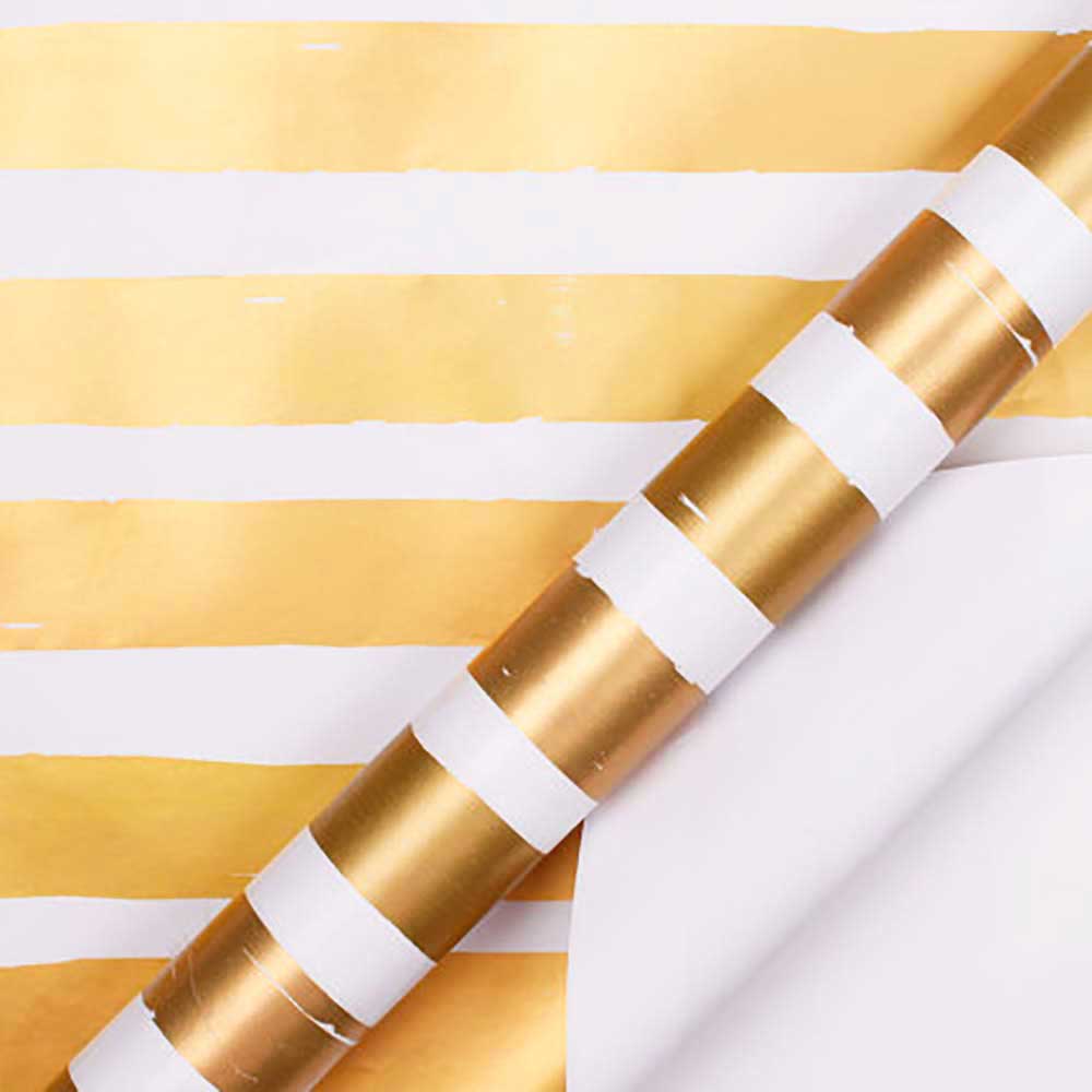 【以每件玩具收費】送禮包裝服務花紙 (金白間條款式)-增值服務-Kidrise🧒🏻STEM香港教育玩具｜STEAM科學實驗玩具｜STEM幼兒教育玩具｜啟智早教玩具｜蒙特梭利教具 Main image