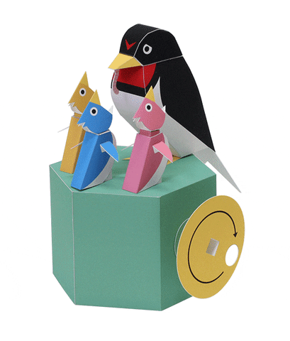 Kidrise 可動3D立體機關紙模型玩具・煩惱的鳥媽媽・DIY玩具-STEM玩具-Kidrise🧒🏻STEM香港教育玩具｜STEAM科學實驗玩具｜STEM幼兒教育玩具｜啟智早教玩具｜蒙特梭利教具