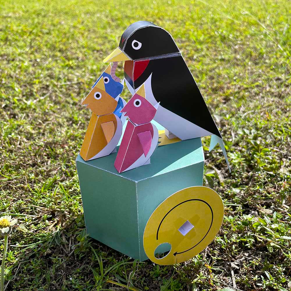 Kidrise 可動3D立體機關紙模型玩具・煩惱的鳥媽媽・DIY玩具-STEM玩具-Kidrise🧒🏻STEM香港教育玩具｜STEAM科學實驗玩具｜STEM幼兒教育玩具｜啟智早教玩具｜蒙特梭利教具