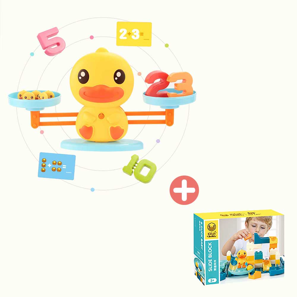 🐣B.Duck小黃鴨蒙特梭利幼兒早教數字天秤玩具⚖️(升級版)-蒙特梭利玩具-Kidrise🧒🏻STEM香港教育玩具｜STEAM科學實驗玩具｜STEM幼兒教育玩具｜啟智早教玩具｜蒙特梭利教具