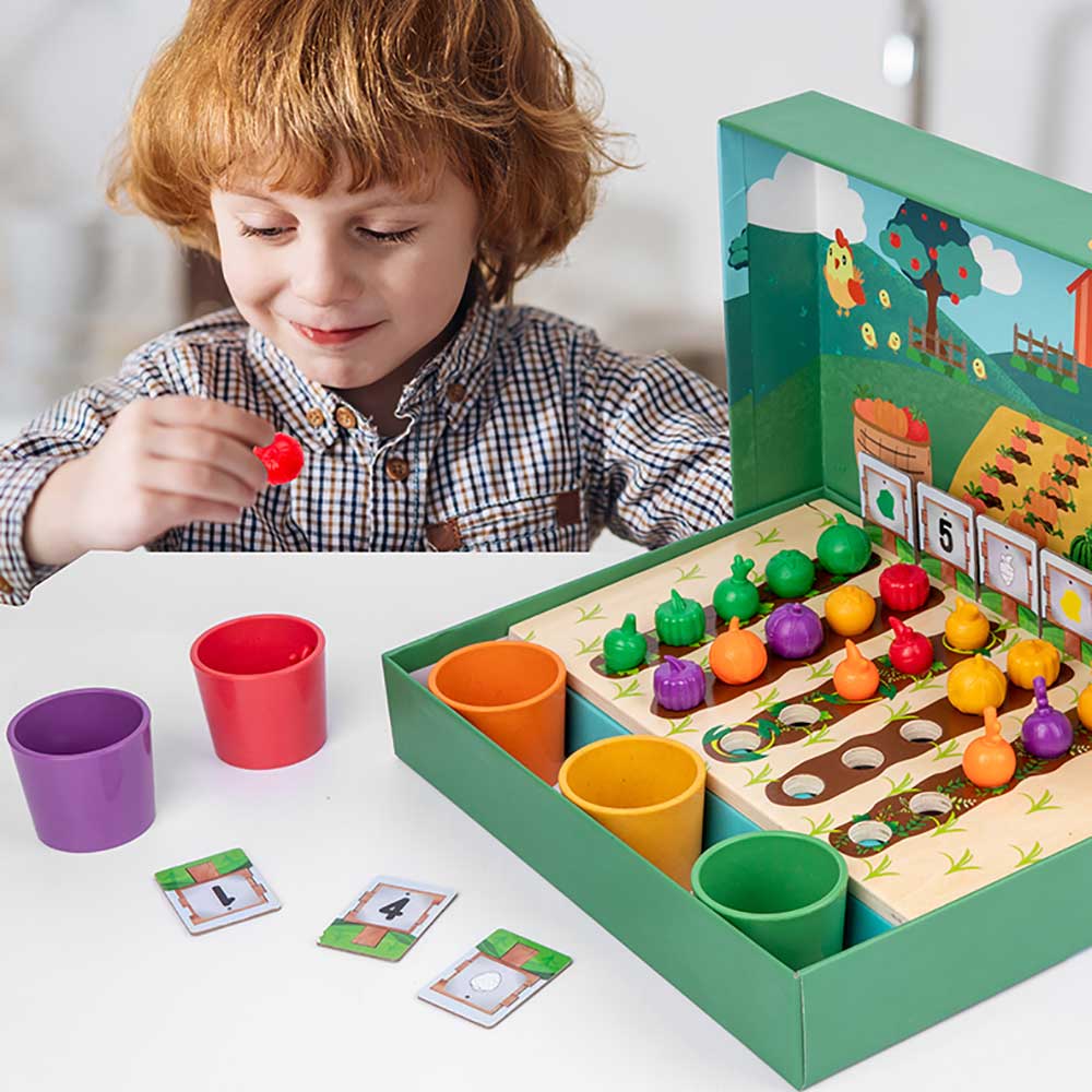 水果蔬菜農場拼砌Vegetable Farm Toy 幼稚園教具-蒙特梭利玩具-Kidrise🧒🏻STEM香港教育玩具｜STEAM科學實驗玩具｜STEM幼兒教育玩具｜啟智早教玩具｜蒙特梭利教具