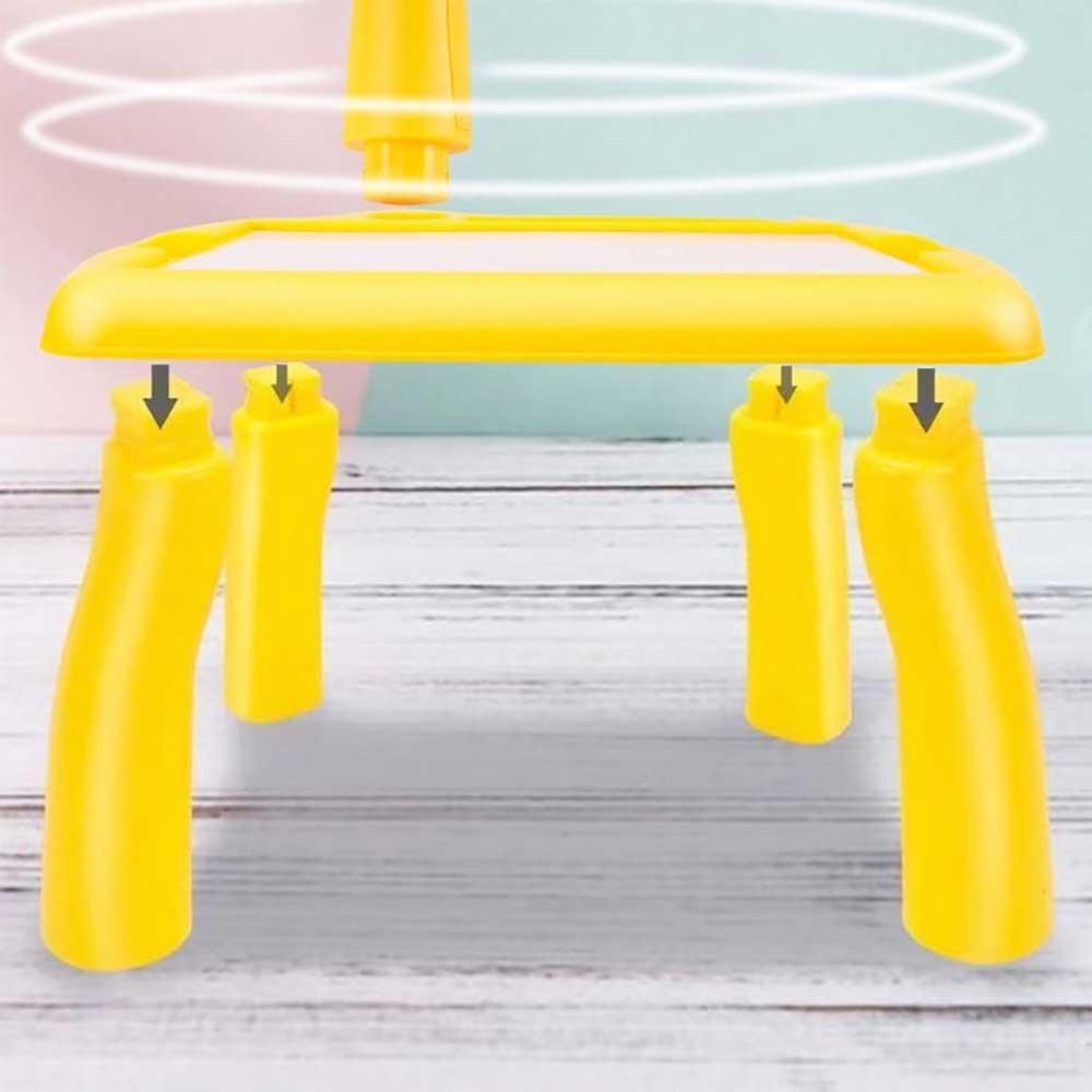 幼兒蒙氏長頸鹿投影機繪畫桌 (黃色)-蒙特梭利玩具-Kidrise🧒🏻STEM香港教育玩具｜STEAM科學實驗玩具｜STEM幼兒教育玩具｜啟智早教玩具｜蒙特梭利教具