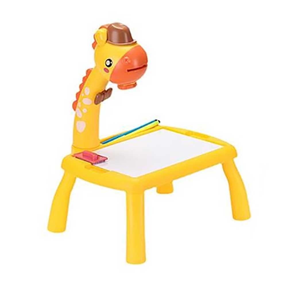 幼兒蒙氏長頸鹿投影機繪畫桌 (黃色)-蒙特梭利玩具-Kidrise🧒🏻STEM香港教育玩具｜STEAM科學實驗玩具｜STEM幼兒教育玩具｜啟智早教玩具｜蒙特梭利教具 Main image