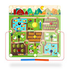 Goryeo Baby🌾親子動物農場迷宮🧑‍🌾走珠磁鐵筆遊戲-蒙特梭利玩具-Kidrise🧒🏻STEM香港教育玩具｜STEAM科學實驗玩具｜STEM幼兒教育玩具｜啟智早教玩具｜蒙特梭利教具