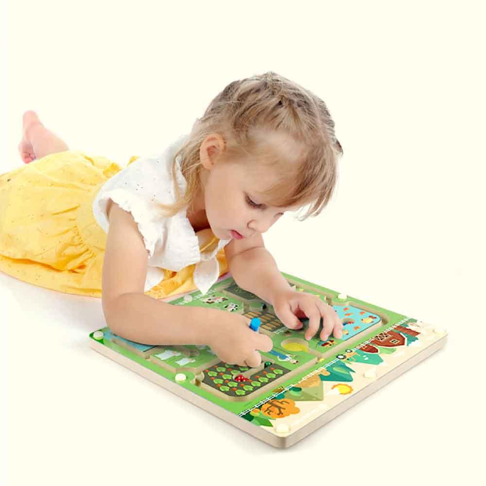 Goryeo Baby🌾親子動物農場迷宮🧑‍🌾走珠磁鐵筆遊戲-蒙特梭利玩具-Kidrise🧒🏻STEM香港教育玩具｜STEAM科學實驗玩具｜STEM幼兒教育玩具｜啟智早教玩具｜蒙特梭利教具