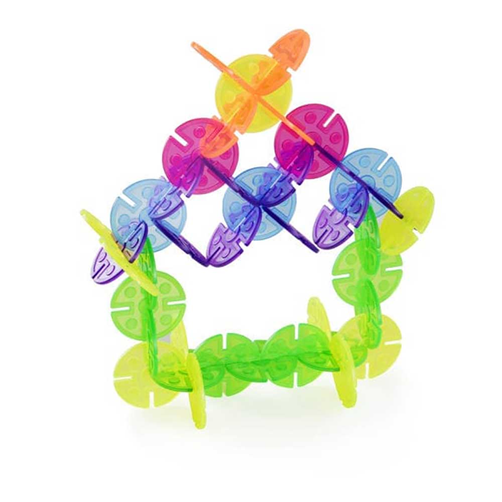 美國 Guidecraft Interlox 幼兒圓形多彩拼插片玩具 (96片)-蒙特梭利玩具-Kidrise🧒🏻STEM香港教育玩具｜STEAM科學實驗玩具｜STEM幼兒教育玩具｜啟智早教玩具｜蒙特梭利教具