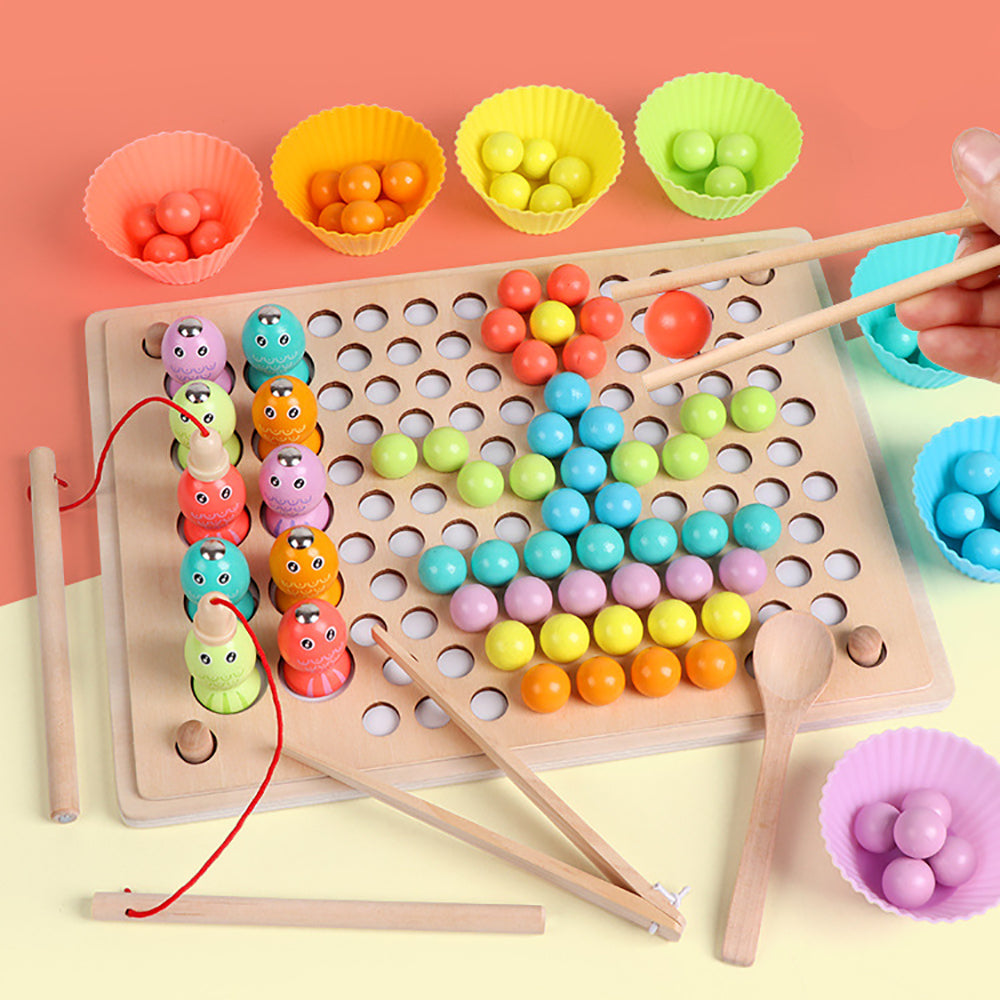 ohye蒙特梭利早教夾珠教具 (3合1釣魚記憶遊戲)-蒙特梭利玩具-Kidrise🧒🏻STEM香港教育玩具｜STEAM科學實驗玩具｜STEM幼兒教育玩具｜啟智早教玩具｜蒙特梭利教具 Main image