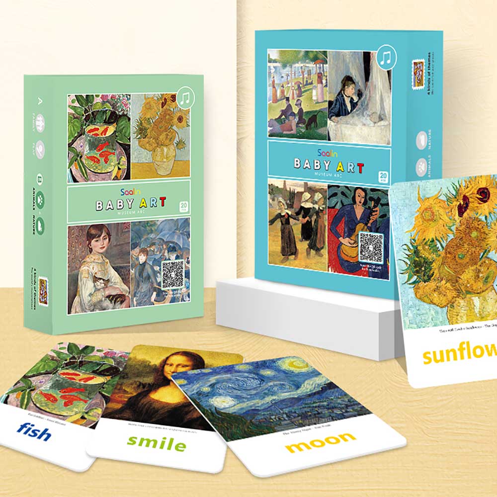 Saalin 世界名畫兒童英語認知訓練卡-蒙特梭利玩具-Kidrise🧒🏻STEM香港教育玩具｜STEAM科學實驗玩具｜STEM幼兒教育玩具｜啟智早教玩具｜蒙特梭利教具