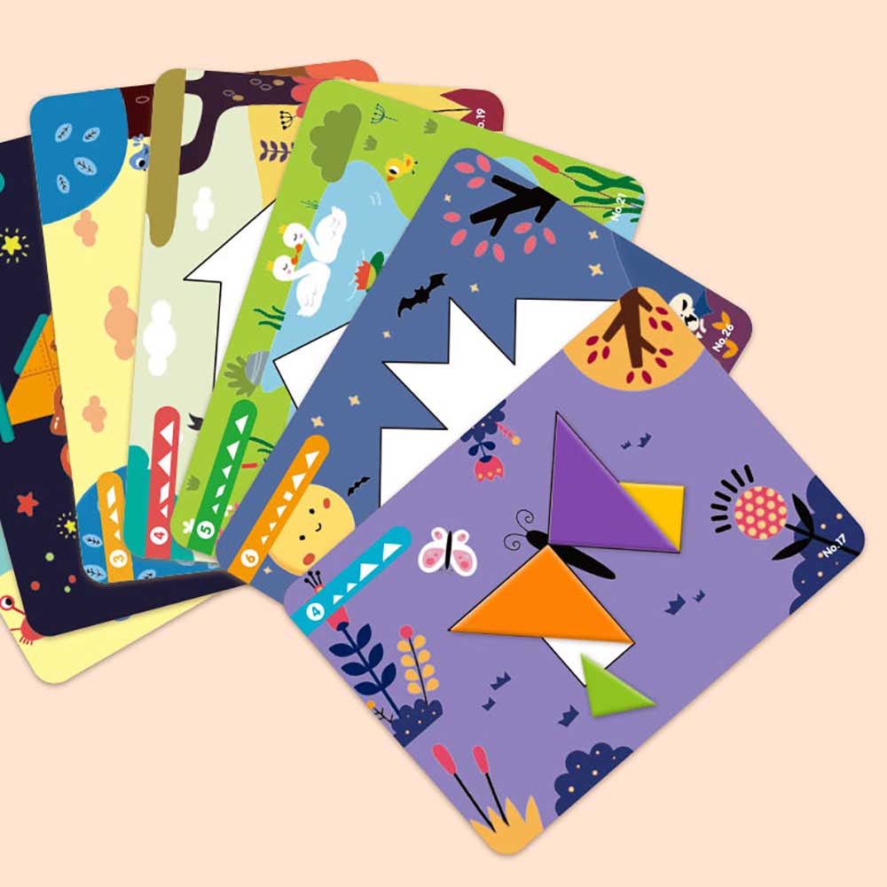 Saalin 兒童進階啟蒙場景七巧板🔺數學啟蒙玩具-蒙特梭利玩具-Kidrise🧒🏻STEM香港教育玩具｜STEAM科學實驗玩具｜STEM幼兒教育玩具｜啟智早教玩具｜蒙特梭利教具