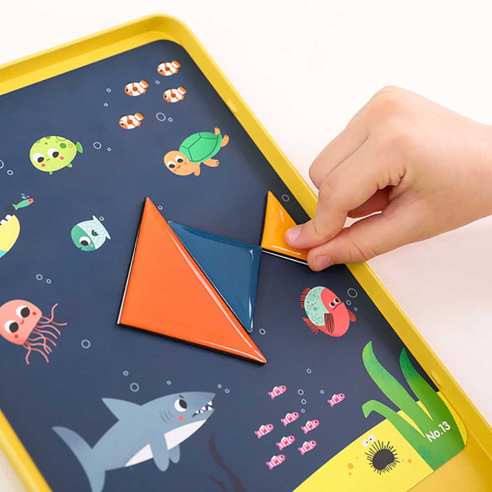 Saalin 兒童進階啟蒙場景七巧板🔺數學啟蒙玩具-蒙特梭利玩具-Kidrise🧒🏻STEM香港教育玩具｜STEAM科學實驗玩具｜STEM幼兒教育玩具｜啟智早教玩具｜蒙特梭利教具