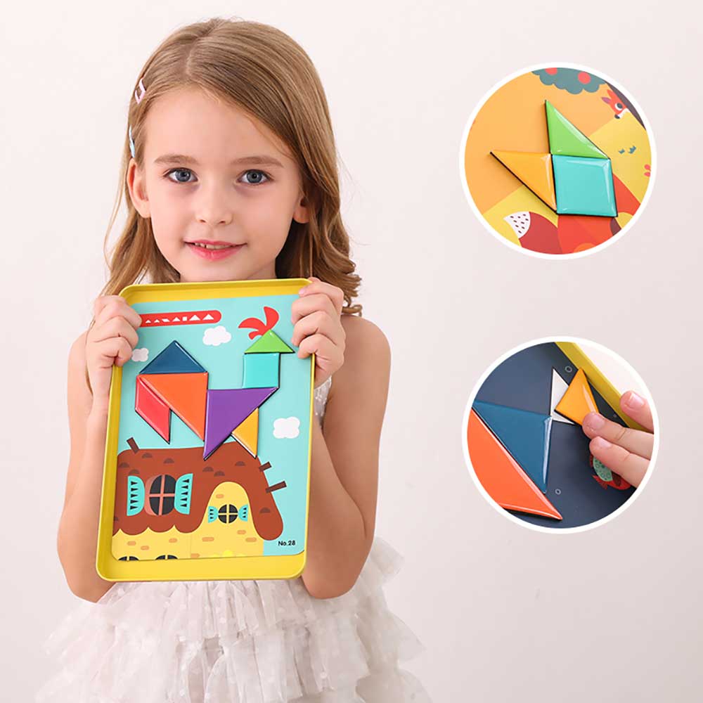 Saalin 兒童進階啟蒙場景七巧板🔺數學啟蒙玩具-蒙特梭利玩具-Kidrise🧒🏻STEM香港教育玩具｜STEAM科學實驗玩具｜STEM幼兒教育玩具｜啟智早教玩具｜蒙特梭利教具