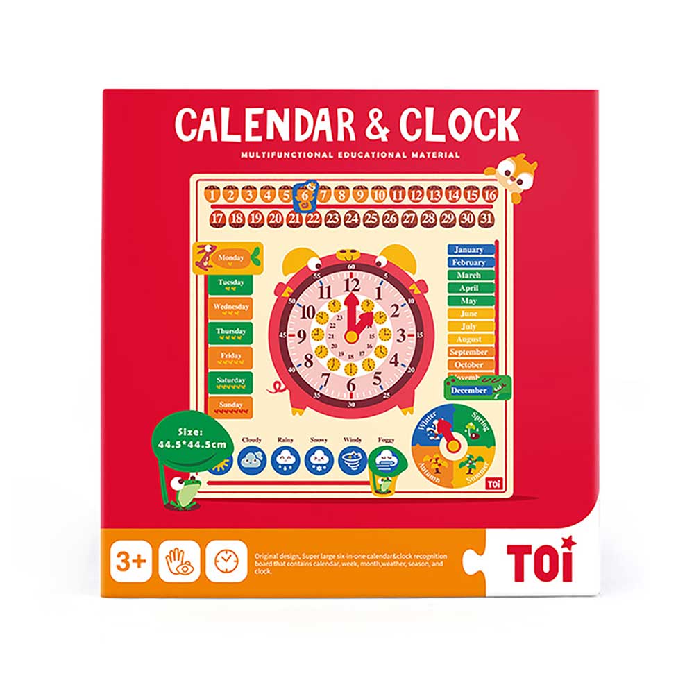 TOI English Calendar Clock Kids Educational Puzzle Toys 6 in 1 Editio Kidrise STEM Hong Kong Educational Toys STEAM Science Experimental Toys STEM Early Childhood Educational Toys Early Learning Toys ...