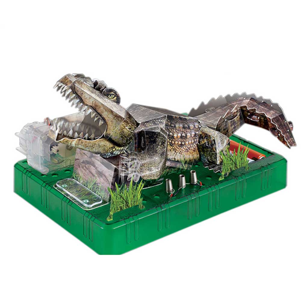 PANGM電動3D立體免裁剪STEM摺紙模型 (鱷魚)-STEM玩具-Kidrise🧒🏻STEM香港教育玩具｜STEAM科學實驗玩具｜STEM幼兒教育玩具｜啟智早教玩具｜蒙特梭利教具