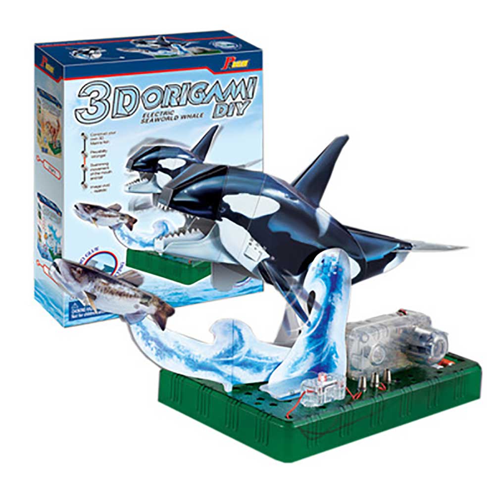 PANGM電動3D立體免裁剪STEM摺紙模型 (虎鯨)-STEM玩具-Kidrise🧒🏻STEM香港教育玩具｜STEAM科學實驗玩具｜STEM幼兒教育玩具｜啟智早教玩具｜蒙特梭利教具